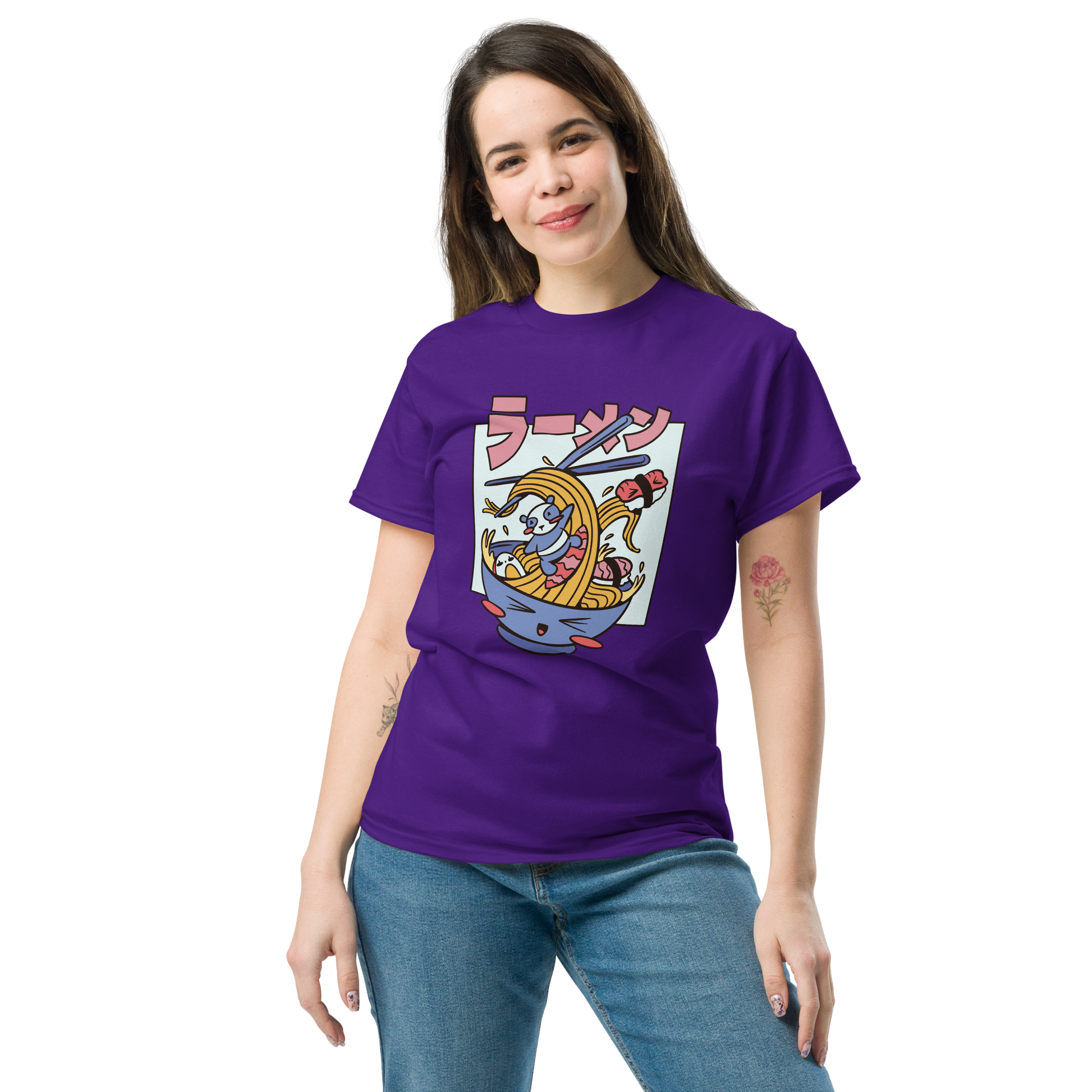 tasty-ramen-art-studio-elvira-unisex-classic-tee-front-purple