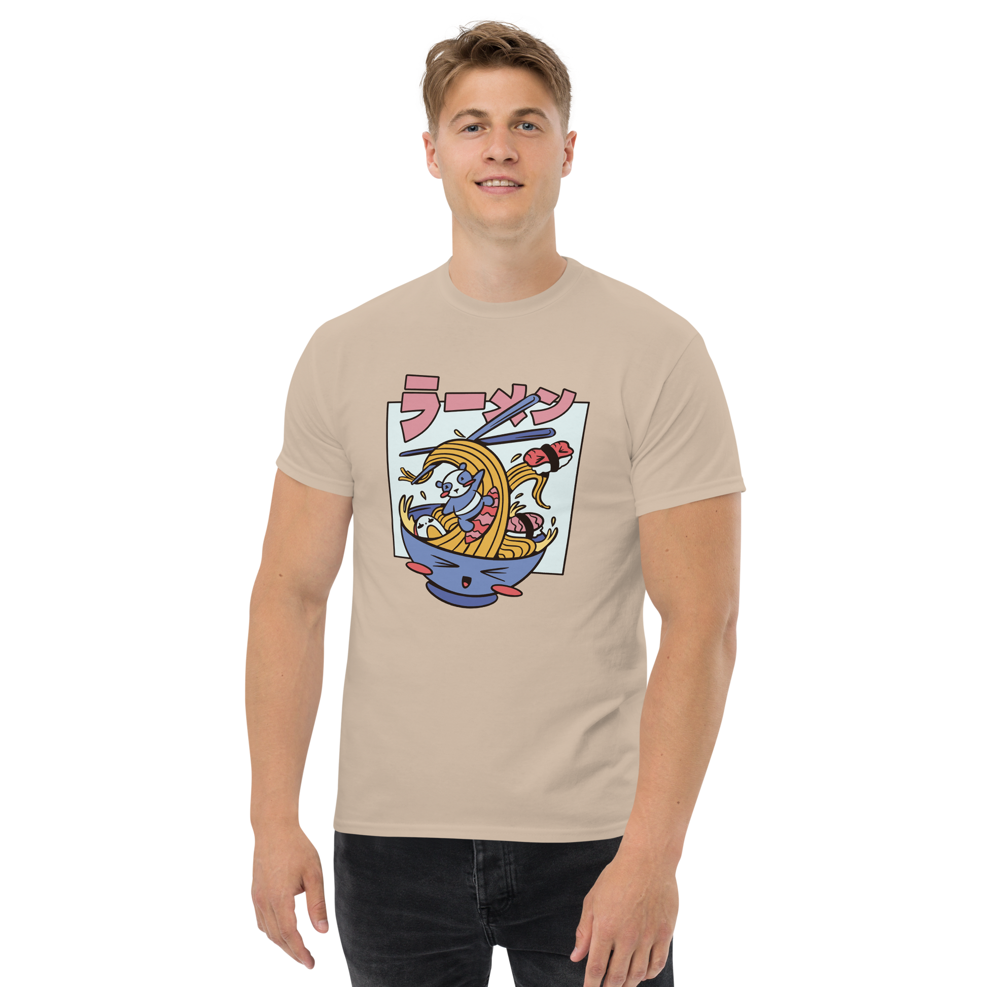 tasty-ramen-art-studio-elvira-unisex-classic-tee-front-sand