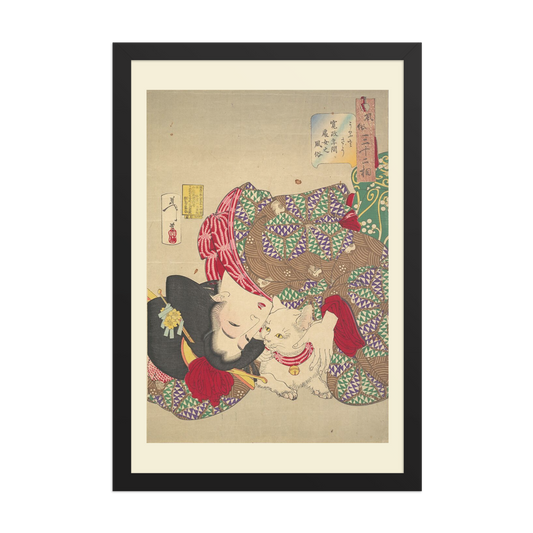 woman-with-cat-art-studio-elvira-enhanced-matte-paper-framed-poster-_in_-black-12x18