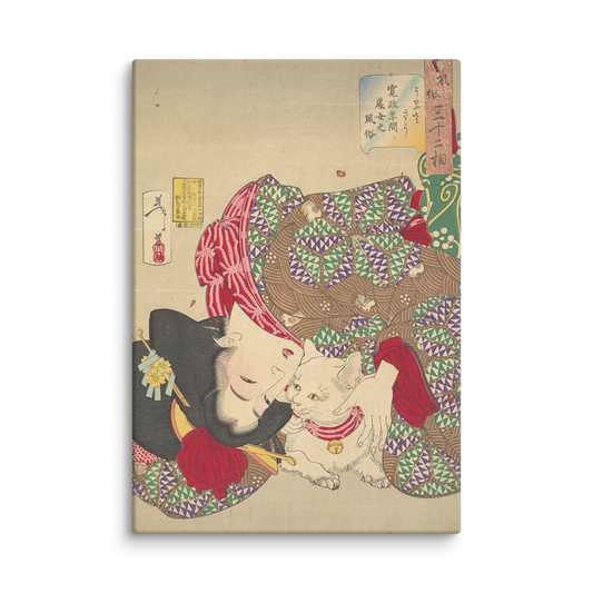 woman-with-cat-art studio-elvira-canvas-_in_-18x26